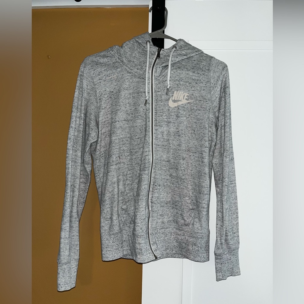 Gray zip up jacket